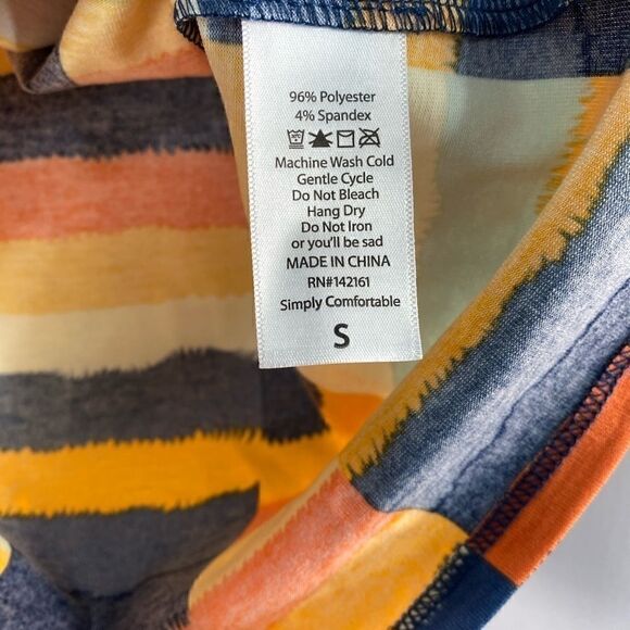 LuLaRoe Gigi Blue Yellow Shirt Small‎ - Picture 4 of 4